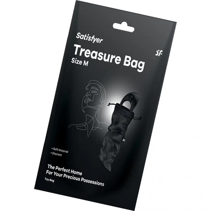 Мешочек SATISFYER TREASURE BAG для хранения игрушек M черный 4059495 Мешочек SATISFYER TREASURE BAG для хранения игрушек M черный 4059495